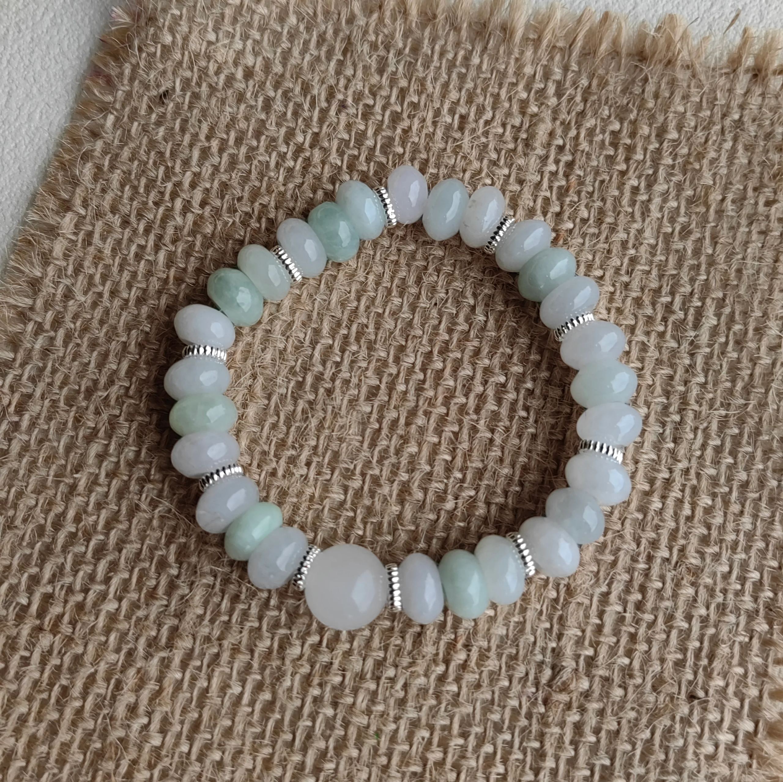 翡翠算盘珠福运手串
